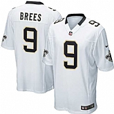 Nike Men & Women & Youth Saints #9 Drew Brees White Team Color Game Jersey,baseball caps,new era cap wholesale,wholesale hats